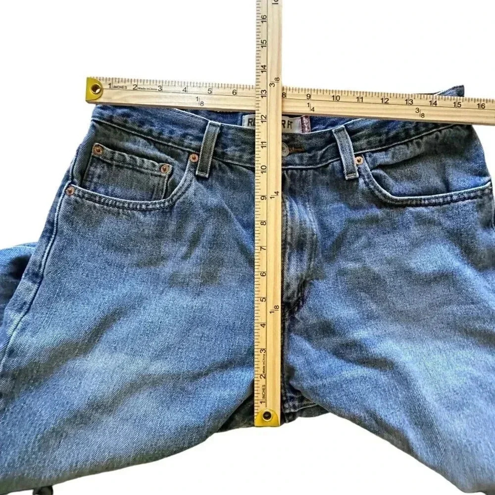 Levis 505 Jeans Mens 34X34 measure 31x32 Regular Fit Straight Leg Light Wash - Picture 11 of 12